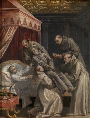 The Spanish Crown Prince Don Carlos Heals After Touching the Corpse of Saint Didacus by Maerten De Vos Oil Painting