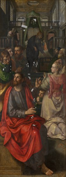 The Widow's Offering by Maerten De Vos Oil Painting