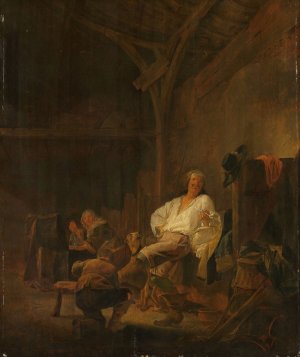 An officer in billeted quarters by Maerten Stoop Oil Painting