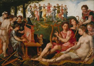 Apollo and the Muses by Maerten Van Heemskerck Oil Painting