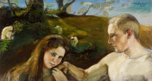 Adam and Eve by Magnus Enckell Oil Painting