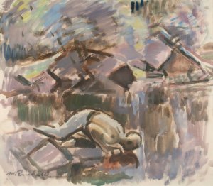 At the Spring by Magnus Enckell Oil Painting