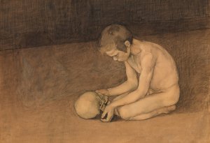 Boy with Skull by Magnus Enckell Oil Painting