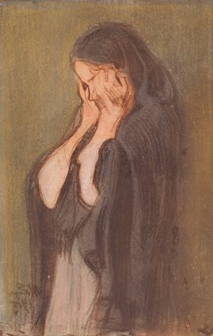 Crying Woman by Magnus Enckell Oil Painting