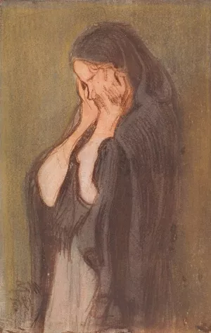 Crying Woman by Magnus Enckell Oil Painting