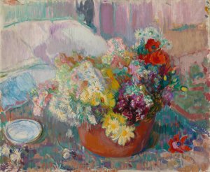 Flowers by Magnus Enckell Oil Painting