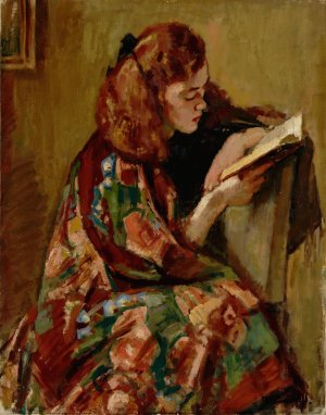 Girl Reading by Magnus Enckell Oil Painting