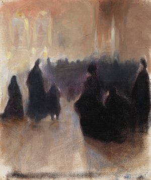 Interior of a Church in Paris by Magnus Enckell Oil Painting