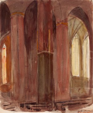 Katedraali, sisakuva by Magnus Enckell Oil Painting