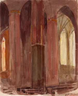 Katedraali, sisakuva by Magnus Enckell Oil Painting