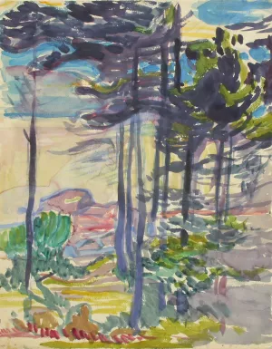 Landscape by Magnus Enckell Oil Painting