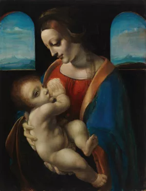 Madonna Litta, copy after Leonardo da Vinci by Magnus Enckell Oil Painting