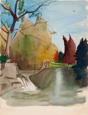 Maisema by Magnus Enckell Oil Painting