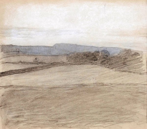 Maisemaluonnos  by Magnus Enckell - Hand-Painted Oil Painting Reproduction