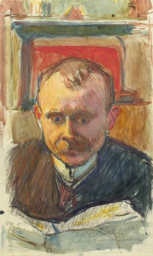 Portrait of Edvard Richter by Magnus Enckell Oil Painting