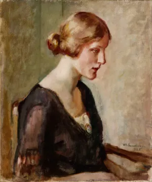 Portrait of Miss Barbara Lagerborg by Magnus Enckell Oil Painting