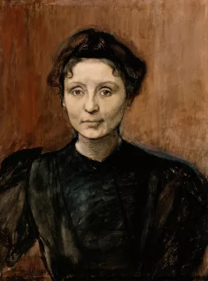 Portrait of Sculptor Madeleine Jouvray by Magnus Enckell Oil Painting
