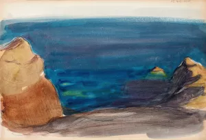 Rantamaisema, luonnos Oil painting by Magnus Enckell
