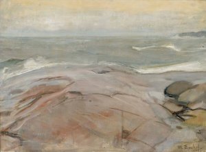 Seaside Landscape from Suursaari Island by Magnus Enckell Oil Painting