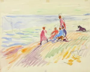 Shore Landscape Oil painting by Magnus Enckell