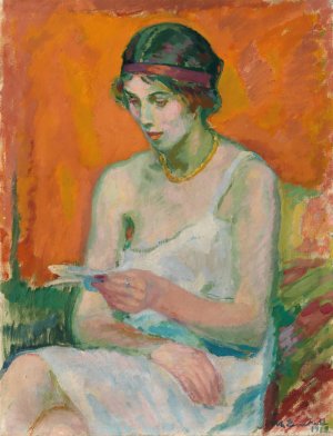 Woman in her Petticoat by Magnus Enckell Oil Painting