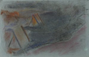 Working Horse, study by Magnus Enckell Oil Painting