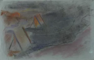 Working Horse, study by Magnus Enckell Oil Painting