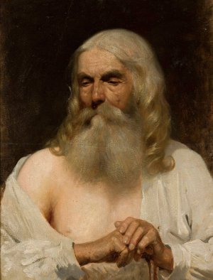 Bust of an old man by Maksymilian Gierymski Oil Painting