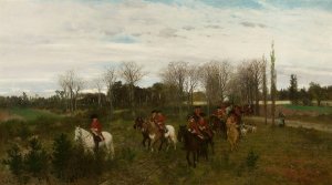 Departure for hunting by Maksymilian Gierymski Oil Painting