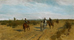 Insurgent patrol by Maksymilian Gierymski Oil Painting
