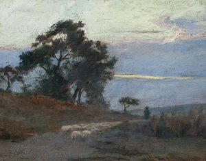 Landscape at Sunrise by Maksymilian Gierymski Oil Painting
