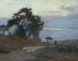 Landscape at Sunrise by Maksymilian Gierymski Oil Painting