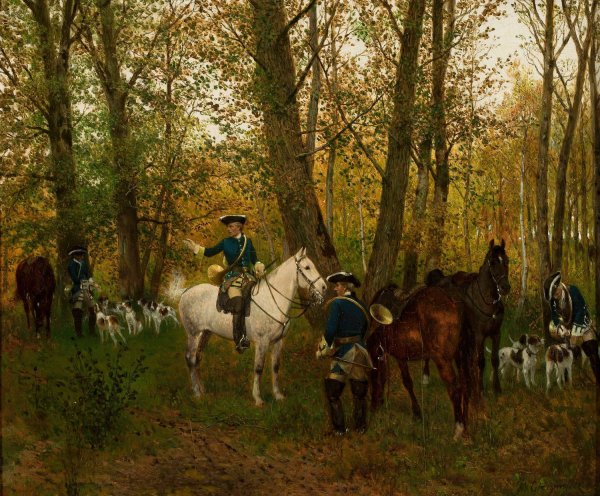 Main Product Photo of Resting on a hunt  Painting by Maksymilian Gierymski