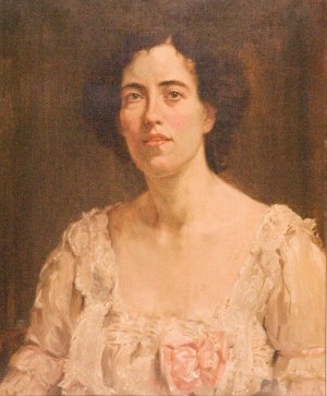 Picture of a Lady by Manchershaw Fakirjee Pithawalla Oil Painting