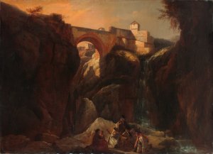 Smugglers in the Ronda Hills by Manuel Barron Y Carrillo Oil Painting