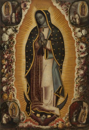 Virgin of Guadalupe by Manuel De Arellano Oil Painting
