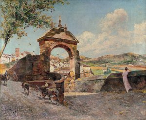 Ronda by Manuel Garcia y Rodriguez Oil Painting