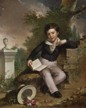 Portrait of Matthew Huizinga Messchert by Manuel Joachim De Franca Oil Painting