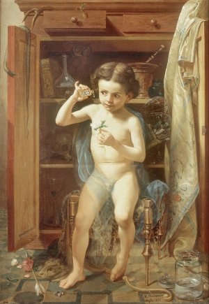 Pranks of Love Oil painting by Manuel Ocaranza