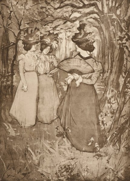 Menuet d'Automne  by Manuel Robbe - Hand-Painted Oil Painting Reproduction