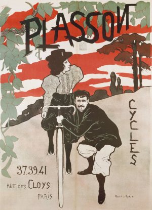 Plasson Cycles by Manuel Robbe Oil Painting