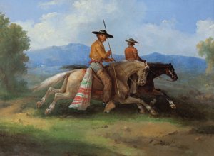 Chinacos by Manuel Serrano Oil Painting