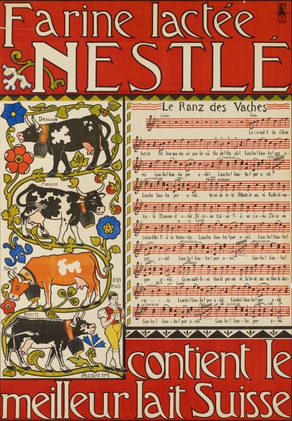 Farine lactee Nestle - contient le meilleur lait Suisse  by Marc-Auguste Bastard - Hand-Painted Oil Painting Reproduction