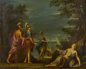 Armida Abandoned by Rinaldo by Marcantonio Franceschini (Follower) Oil Painting