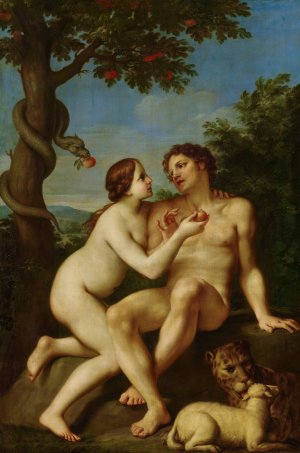 Adam and Eve by Marcantonio Franceschini Oil Painting