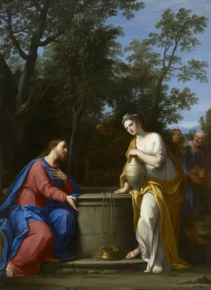 Christ and the Woman of Samaria by Marcantonio Franceschini Oil Painting