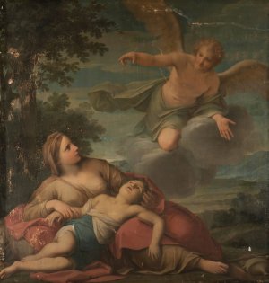 Hagar And The Angel by Marcantonio Franceschini Oil Painting