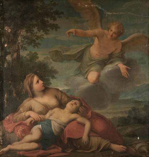 Hagar And The Angel by Marcantonio Franceschini - Hand-Painted Oil Painting Reproduction