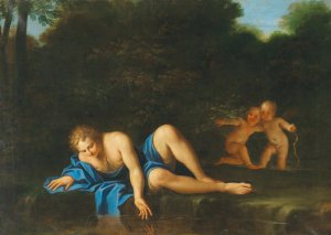 Narcissus by Marcantonio Franceschini Oil Painting