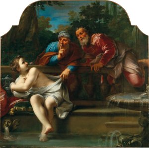 Susanna and the Elders by Marcantonio Franceschini Oil Painting